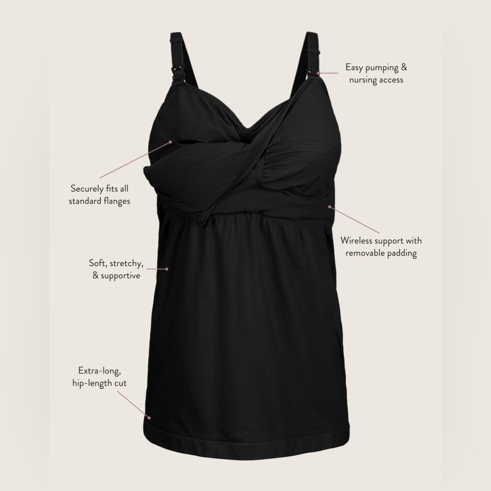 Kindred Bravely Sublime Hands Free Pumping and Nursing Tank Size M